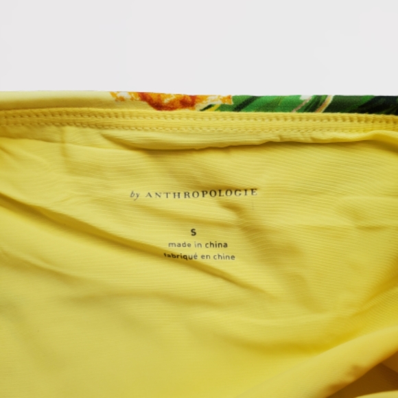 Anthropologie printed high waist bikini bottoms, small, yellow - Picture 5 of 9